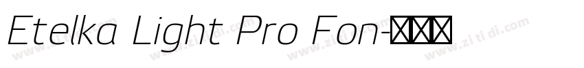 Etelka Light Pro Fon字体转换